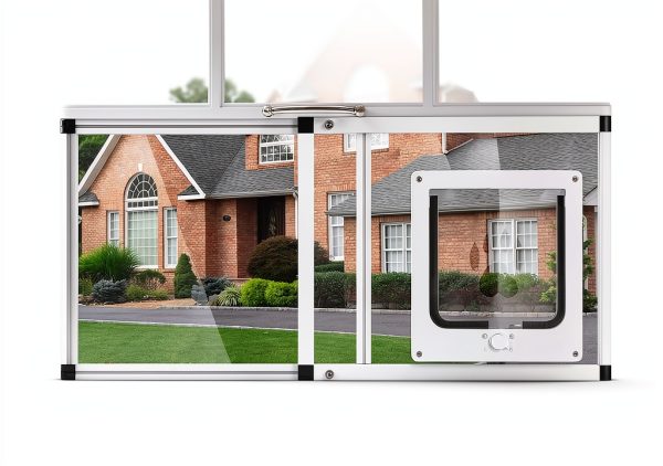 Yoochee Cat Window Door White Aluminum Frame-4