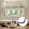 Linvivon Cat Door Window Insert Magnetic Aluminum Pet Door-4