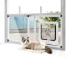 Yoochee Cat Window Door White Aluminum Frame-1
