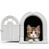 Purrfect Portal Cat Door Wall Interior Large Breed Plastic-1