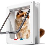 FAREVER Cat Door 4 Lock Modes Durable ABS Plastic Pet Door-0