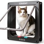 CEESC Pet Door ABS 4 Way Switch Large Dog Cat Entry-0