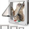 White Cat Door Pet Accessory goTeamghjkl-0
