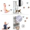 QWR Reinforced Cat Screen Door White Pet Door Zipper-4