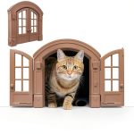Purrfect Portal French Cat Door No Flap Interior Pet Door-0