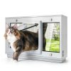 Linvivon Cat Door Window Insert Magnetic Aluminum Pet Door-0