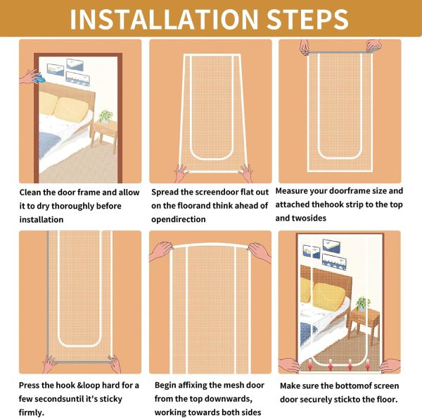 LAIJIANG Pet Screen Door Reinforced Mesh Easy Installation-7