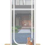 QWR Reinforced Cat Screen Door White Pet Door Zipper-0