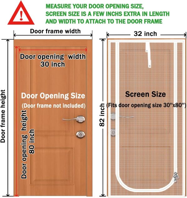 QWR Reinforced Cat Screen Door White Pet Door Zipper-1