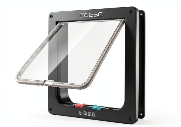 CEESC Pet Door ABS 4 Way Switch Large Dog Cat Entry-4