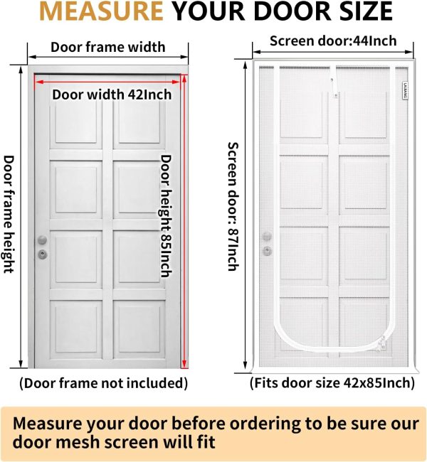 LAIJIANG Pet Screen Door Reinforced Mesh Easy Installation-1