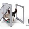 White Cat Door Pet Accessory goTeamghjkl-3