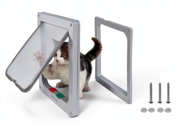 White Cat Door Pet Accessory goTeamghjkl-3