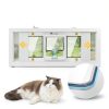 Linvivon Cat Door Window Insert Magnetic Aluminum Pet Door-4