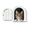 Purrfect Portal Cat Door Wall Interior Large Breed Plastic-0