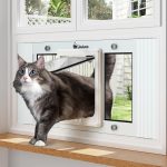 Linvivon Cat Door Window Insert Magnetic Aluminum Pet Door-0