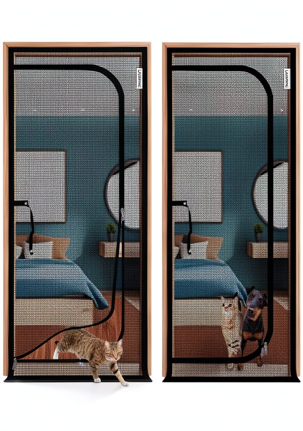LAIJIANG Pet Screen Door Reinforced Mesh Easy Install Cat-4