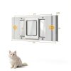 Linvivon Cat Door Window Insert Magnetic Aluminum Pet Door-1