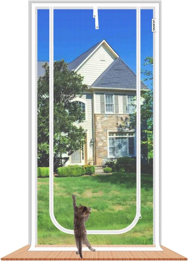 LAIJIANG Pet Screen Door Reinforced Mesh Easy Installation-0