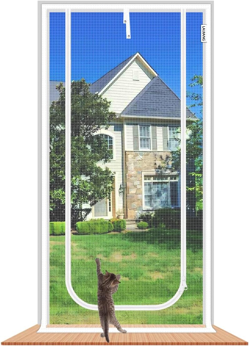 LAIJIANG pet screen door installed on a standard interior door