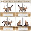 Linvivon Cat Door Window Insert Magnetic Aluminum Pet Door-2
