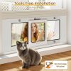 Linvivon Cat Door Window Insert Magnetic Aluminum Pet Door-3