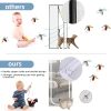 QWR Reinforced Cat Screen Door White Pet Door Zipper-4