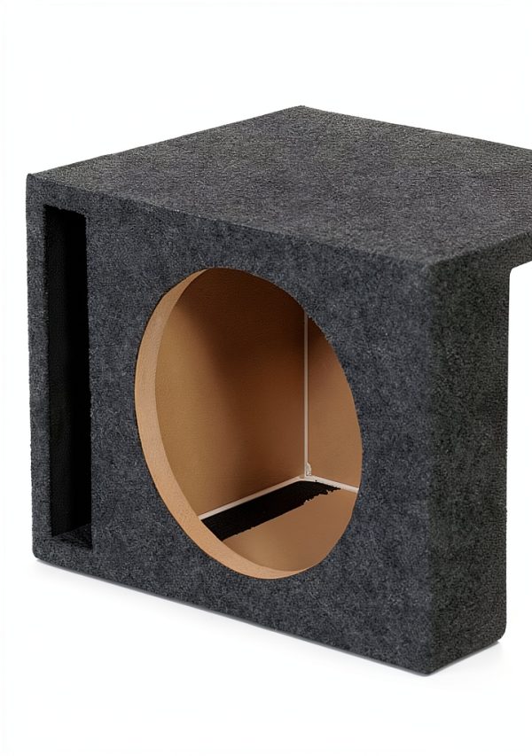 QPower 12" Vented Subwoofer Enclosure HD112 Charcoal – Heavy Duty Box-5