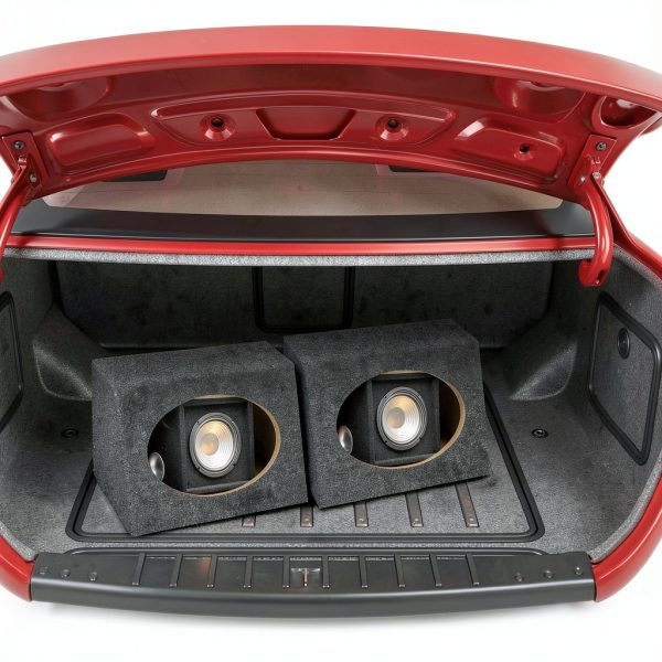 BBTO Car Subwoofer Box Pair 6" Trapezoidal Enclosure Cotton Rug-6