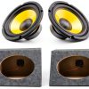 BBTO Car Subwoofer Box Pair 6" Trapezoidal Enclosure Cotton Rug-3