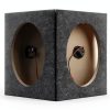 BBTO Car Subwoofer Box Pair 6" Trapezoidal Enclosure Cotton Rug-5