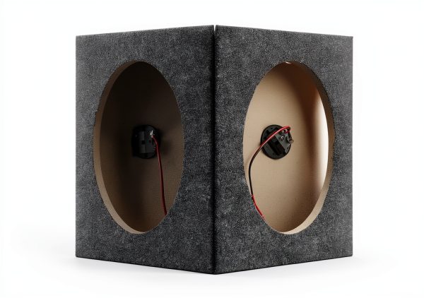 BBTO Car Subwoofer Box Pair 6" Trapezoidal Enclosure Cotton Rug-5