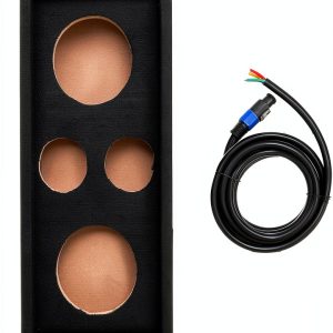 QPower Car Subwoofer Enclosure Box Wood Bass Boost 8 Inch Model Black-0
