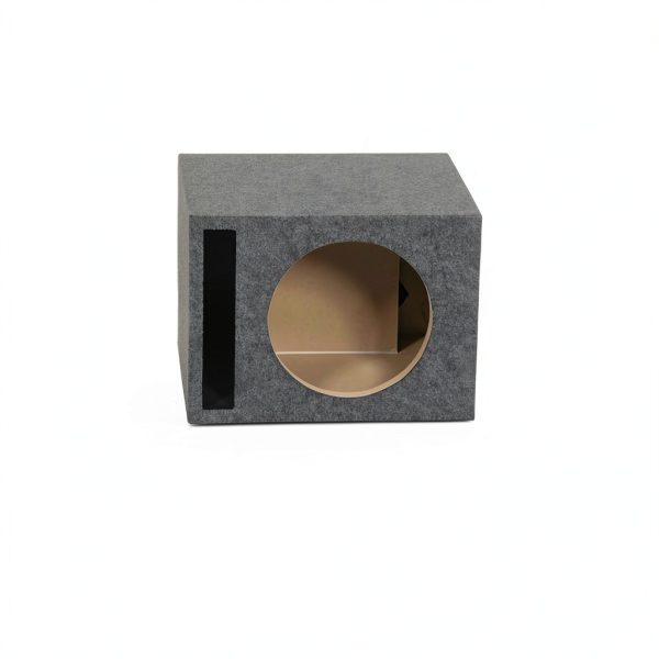 QPower 12" Vented Subwoofer Enclosure HD112 Charcoal – Heavy Duty Box-1