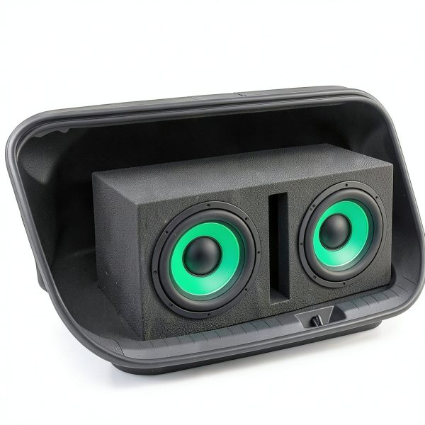 QPower Car Subwoofer Box Dual 10-Inch Vented Enclosure 1.1 cu ft-4