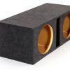 QPower Car Subwoofer Box Dual 10-Inch Vented Enclosure 1.1 cu ft-5